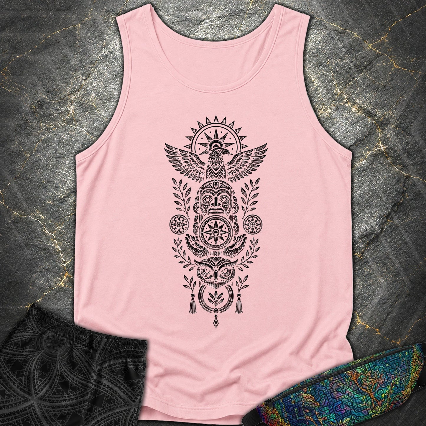 Totem Black - Totem Black Comfort Tank Top - Blossom