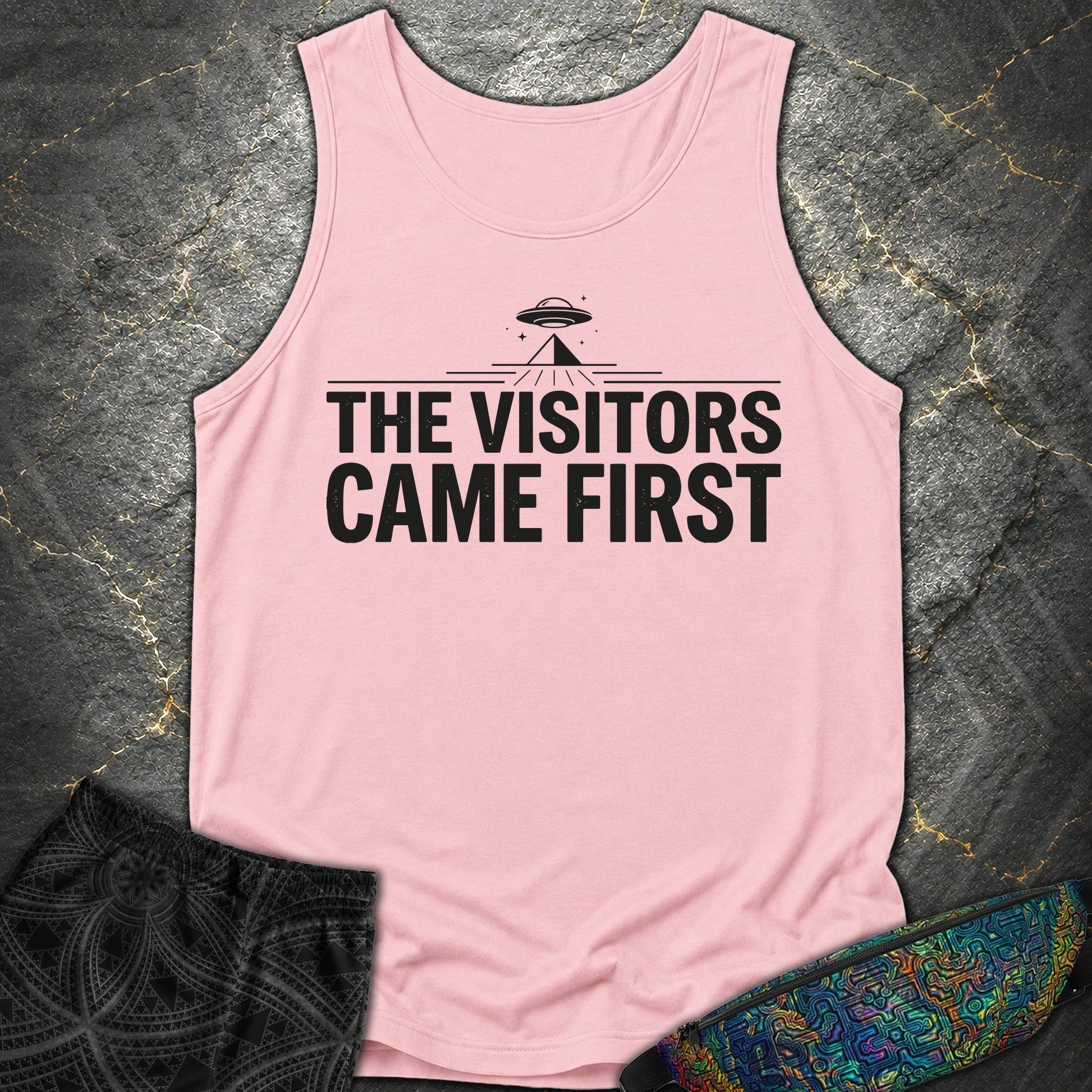 The Visittors Come First Czarne - The Visittors Come First Czarne Comfort Tank Top - Blossom