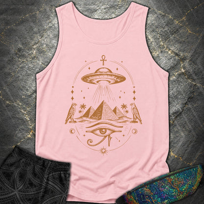 Starship Above the Sacred Pyramids - Starship Above the Sacred Pyramids Comfort Tank Top - Blossom