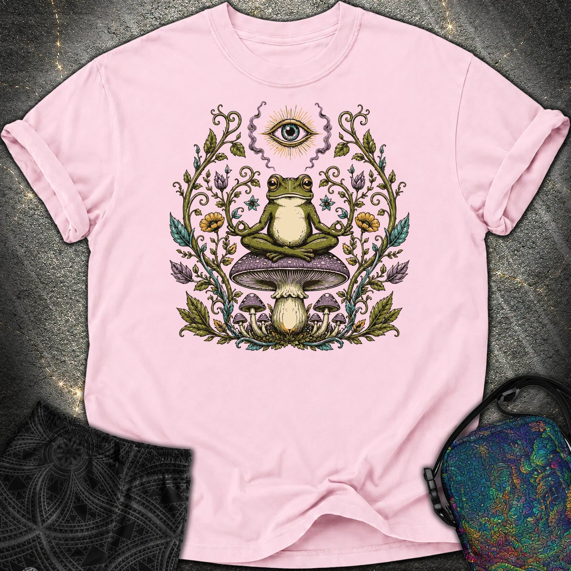 enlightened Frog - enlightened Frog Comfort T-Shirt - Blossom