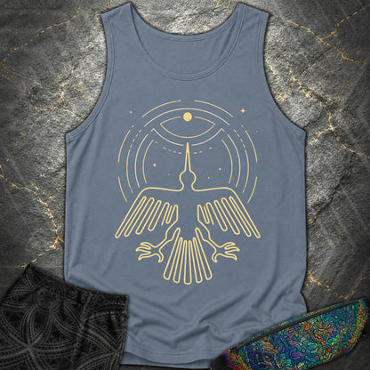 Geoglif Ptaka - Geoglif Ptaka Comfort Tank Top - Blue Jean