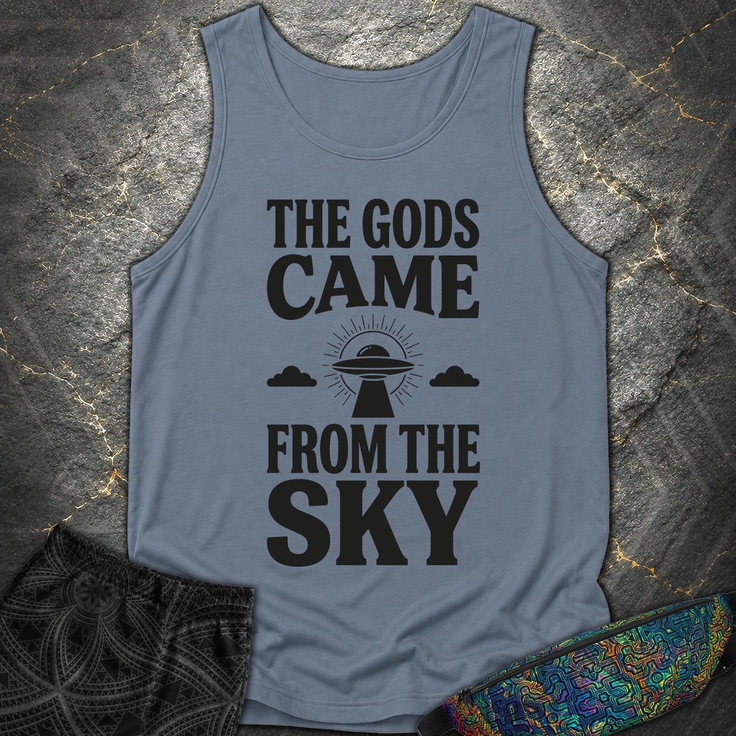 The Gods Come Ciemne - The Gods Come Ciemne Comfort Tank Top - Blue Jean