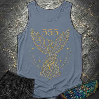 555 Angel Number Rebirth Comfort Tank Top - 555 Angel Number Rebirth Comfort Tank Top - Blue Jean