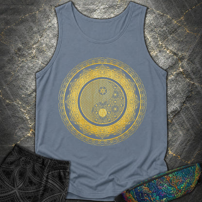 Yin Yang Gold T-Shirt - Yin Yang Gold Comfort Tank Top - Blue Jean