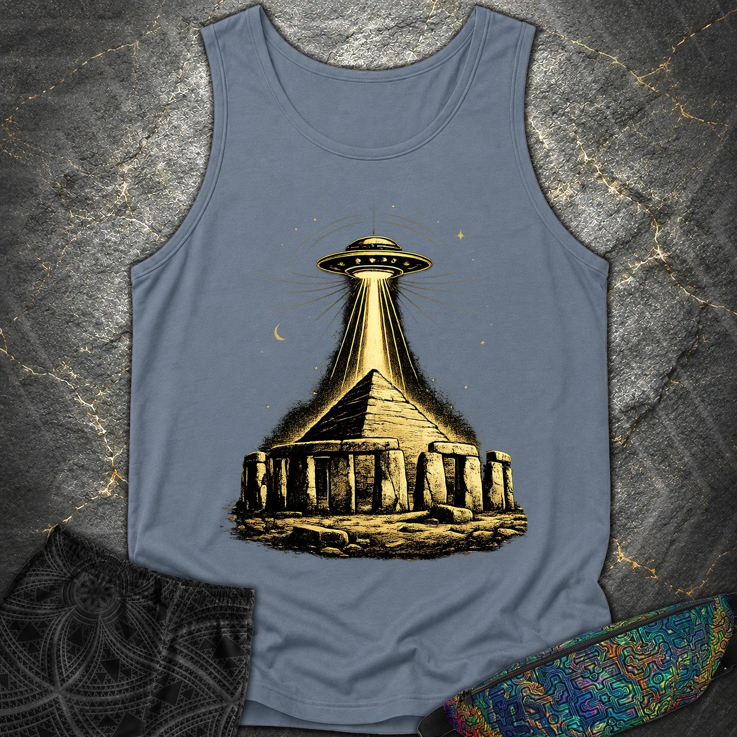 Piramida Gizy I Tajemniczy Pojazd - Piramida Gizy I Tajemniczy Pojazd Comfort Tank Top - Blue Jean