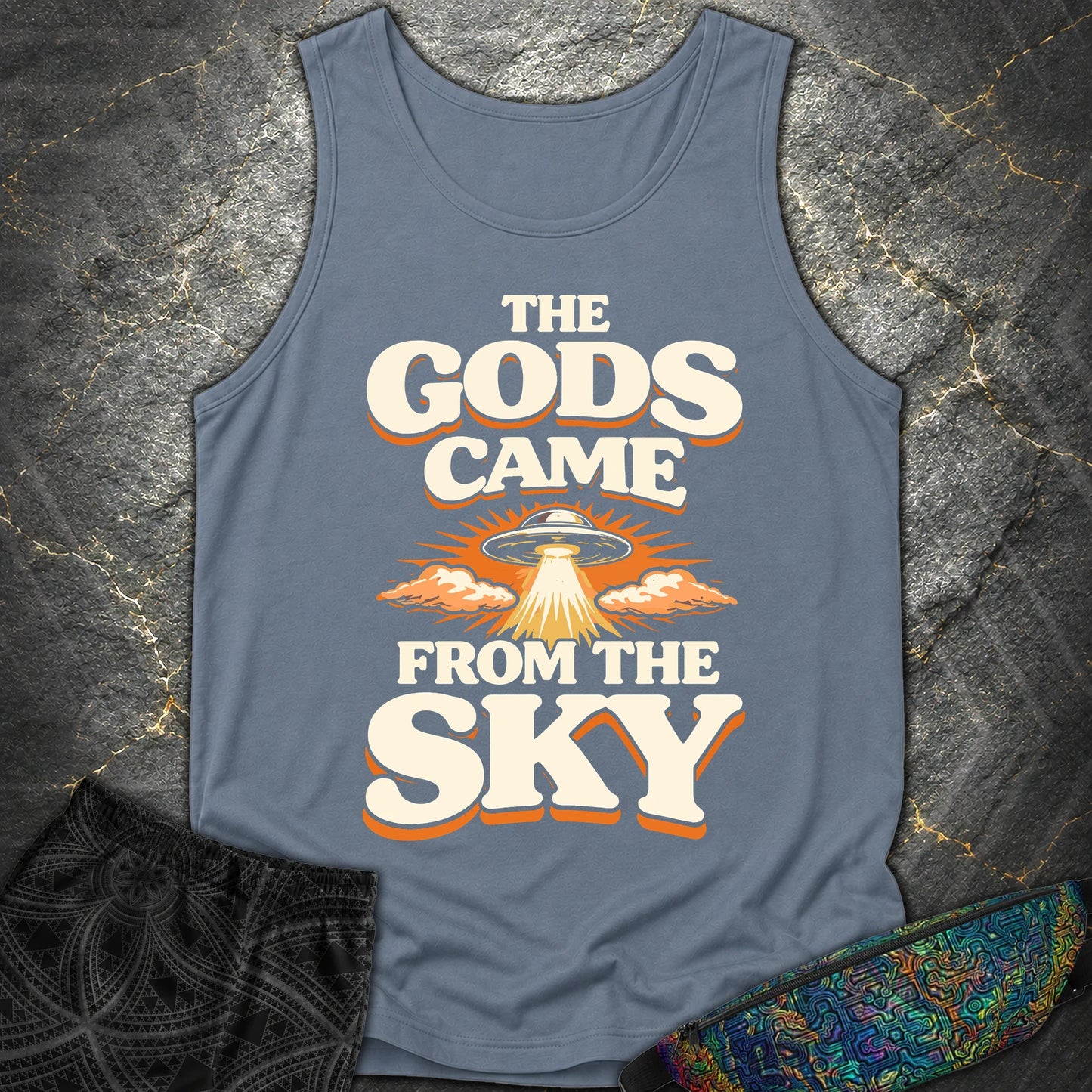 The Gods Came From Sky - The Gods Came From Sky Comfort Tank Top - Blue Jean