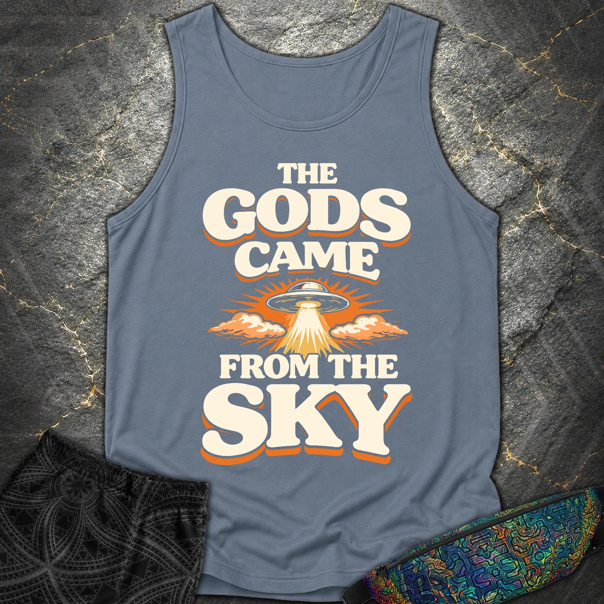 The Gods Came From Sky - The Gods Came From Sky Comfort Tank Top - Blue Jean