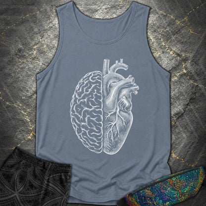 Heart Brain - Heart Brain Comfort Tank Top - Blue Jean