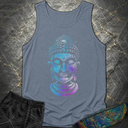 Buddha Flower Of Life Pattern Comfort Tank Top - Buddha Flower Of Life Pattern Comfort Tank Top - Blue Jean