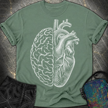 Heart Brain - Heart Brain Comfort T-Shirt - Blue Spruce