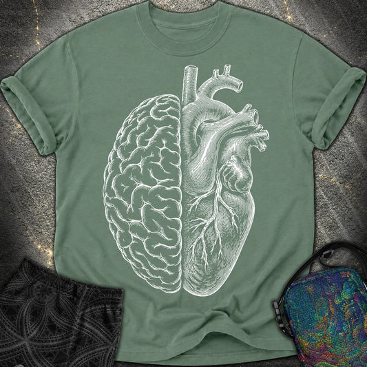 Heart Brain - Heart Brain Comfort T-Shirt - Blue Spruce
