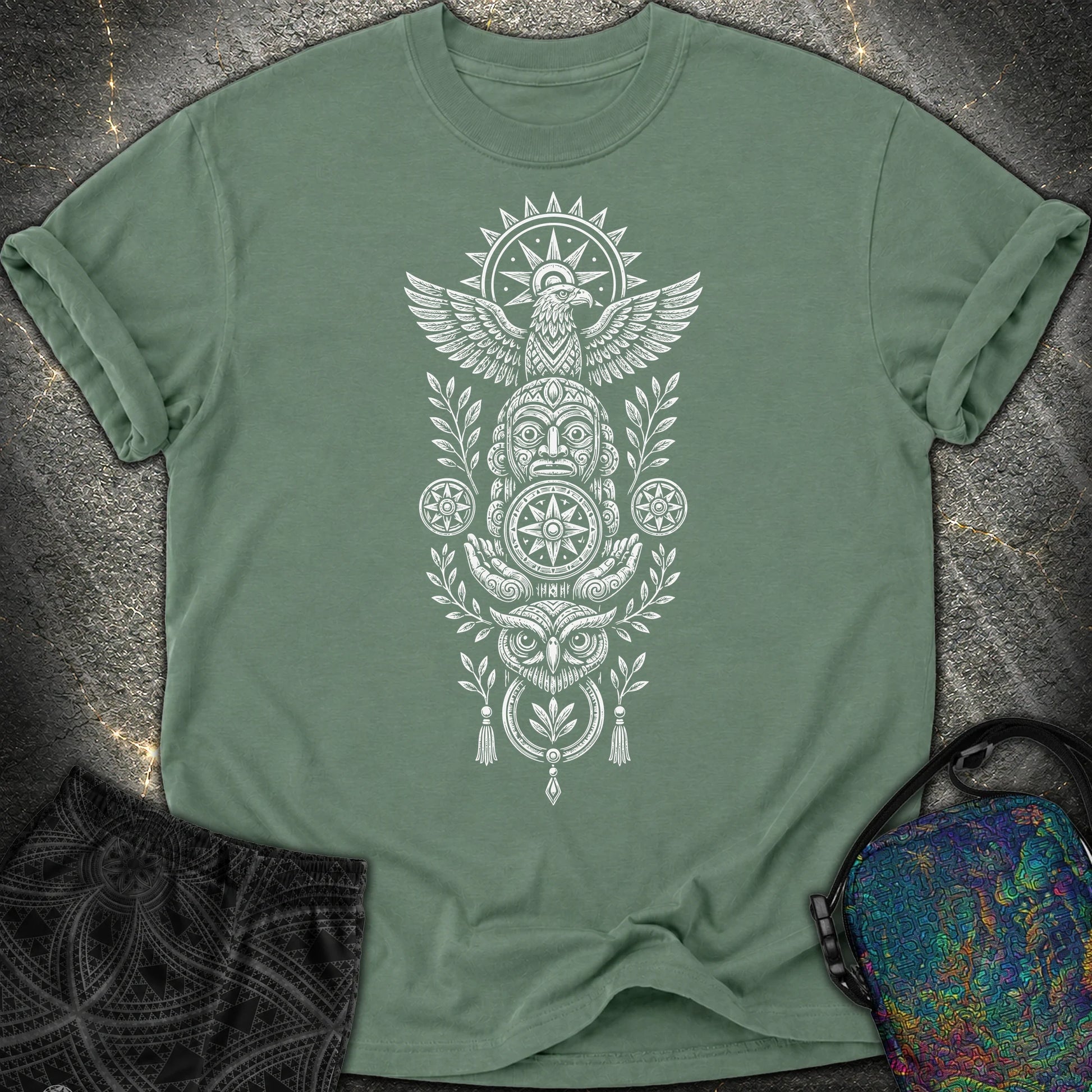Totem White - Totem White Comfort T-Shirt - Blue Spruce