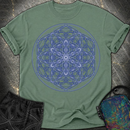 Sacred Flower Grids - Sacred Flower Grids Comfort T-Shirt - Blue Spruce