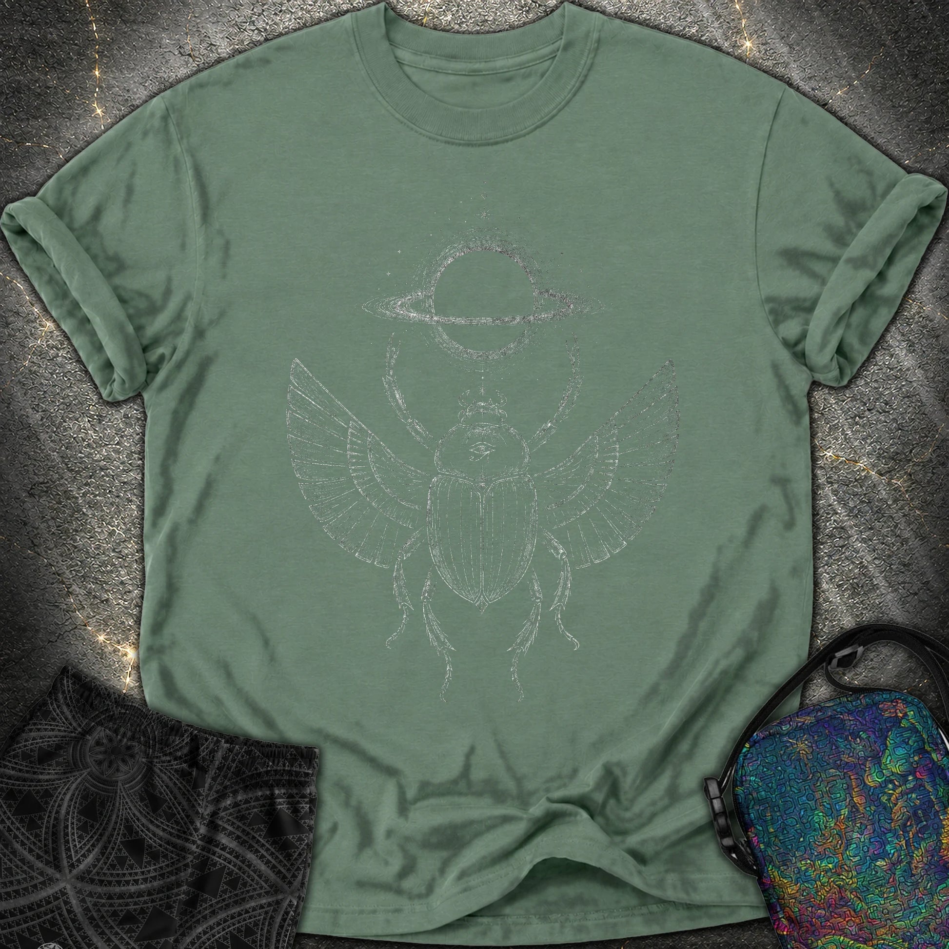 Void Scarab Comfort T-Shirt - Void Scarab Comfort T-Shirt - Blue Spruce