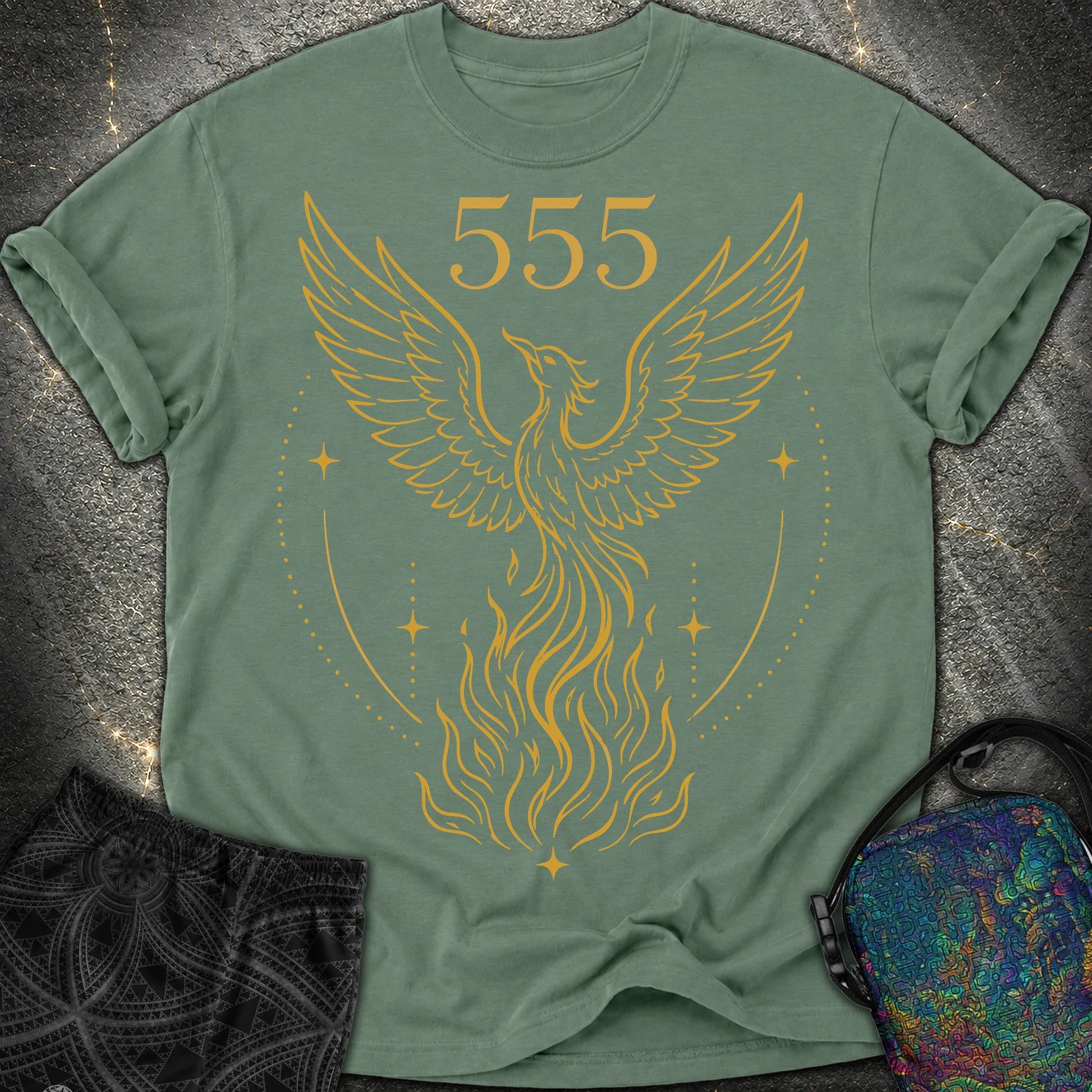 555 Angel Number Rebirth Comfort T-Shirt - 555 Angel Number Rebirth Comfort T-Shirt - Blue Spruce