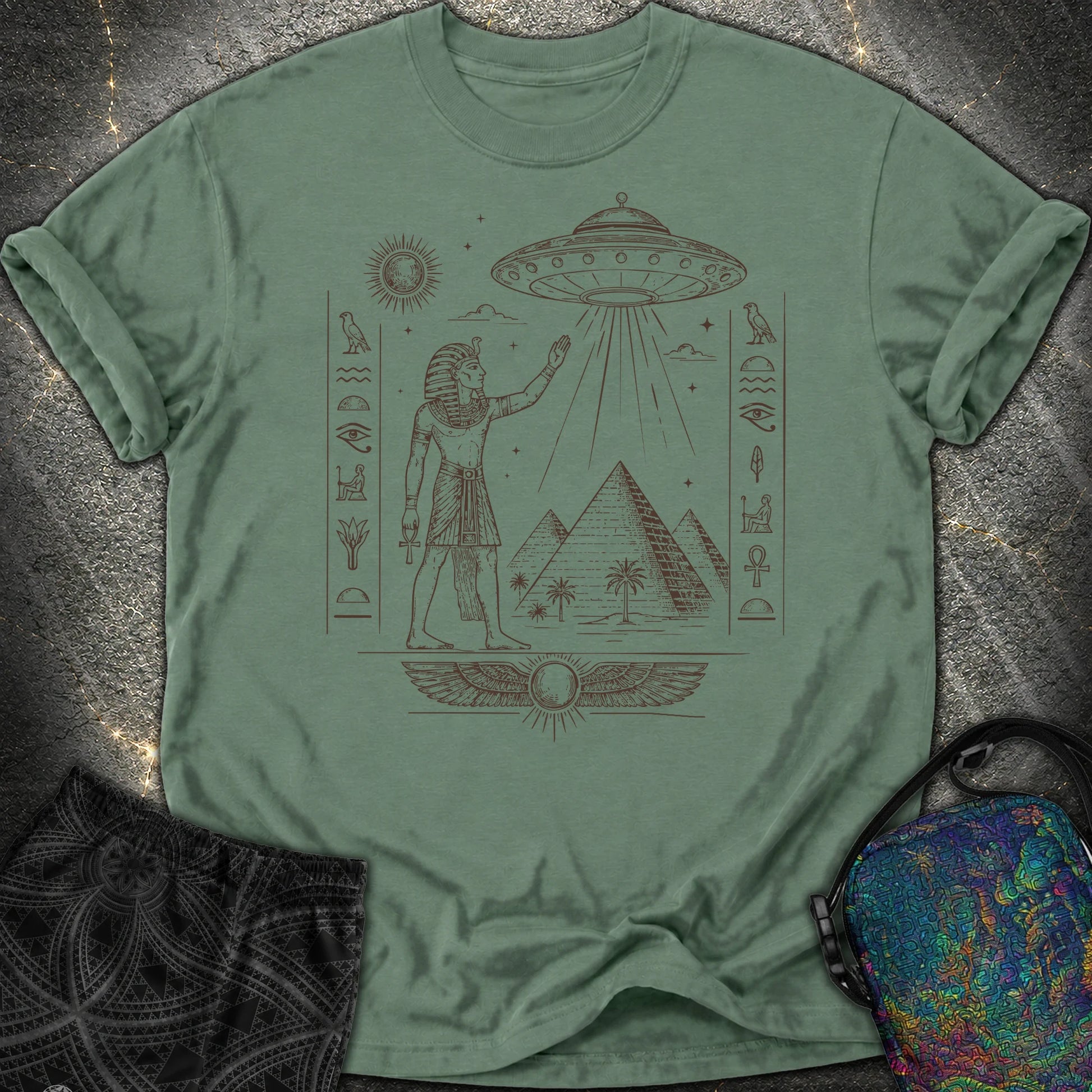 Pharaoh Beneath the Star Vessel - Pharaoh Beneath the Star Vessel Comfort T-Shirt - Blue Spruce