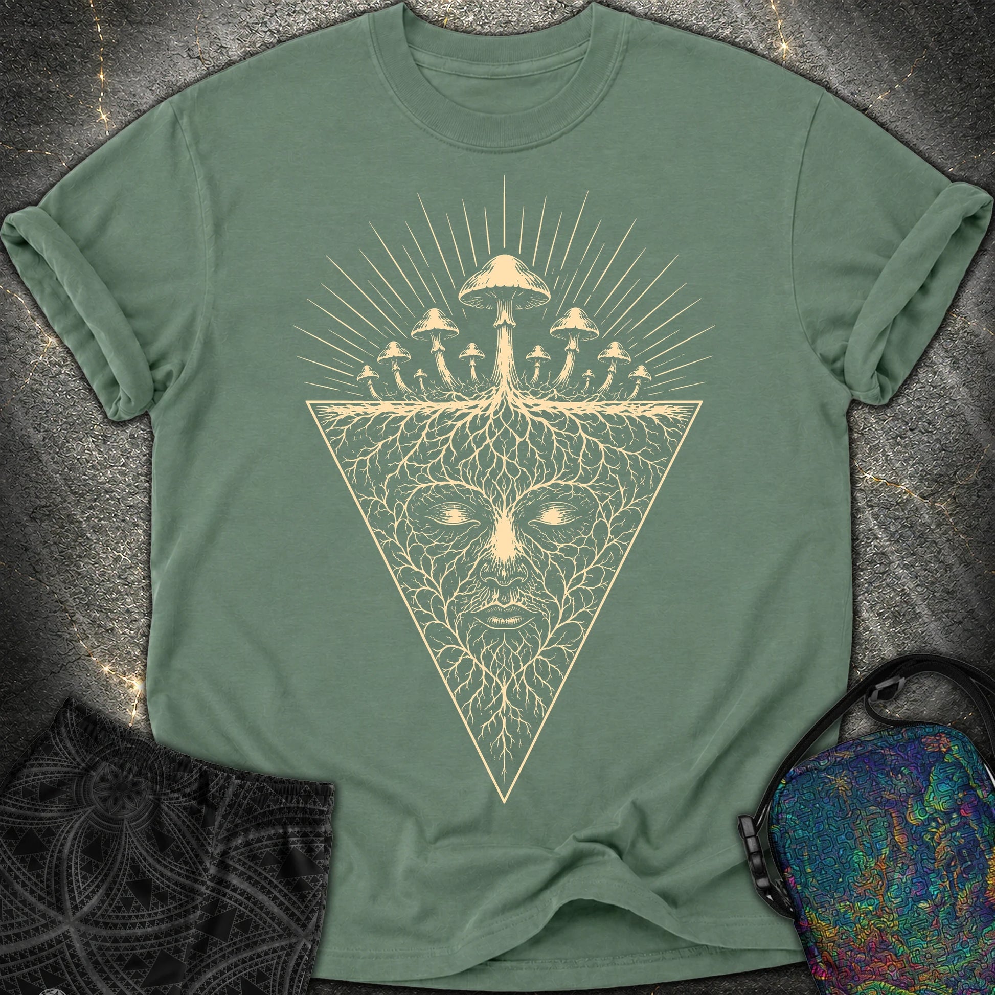 Mycelium Consciousness - Mycelium Consciousness Comfort T-Shirt - Blue Spruce