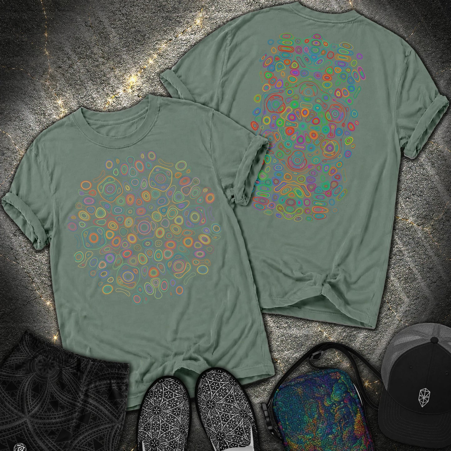 Frequency Of Color - Frequency Of Color 2 Sided Comfort T-Shirt - Blue Spruce