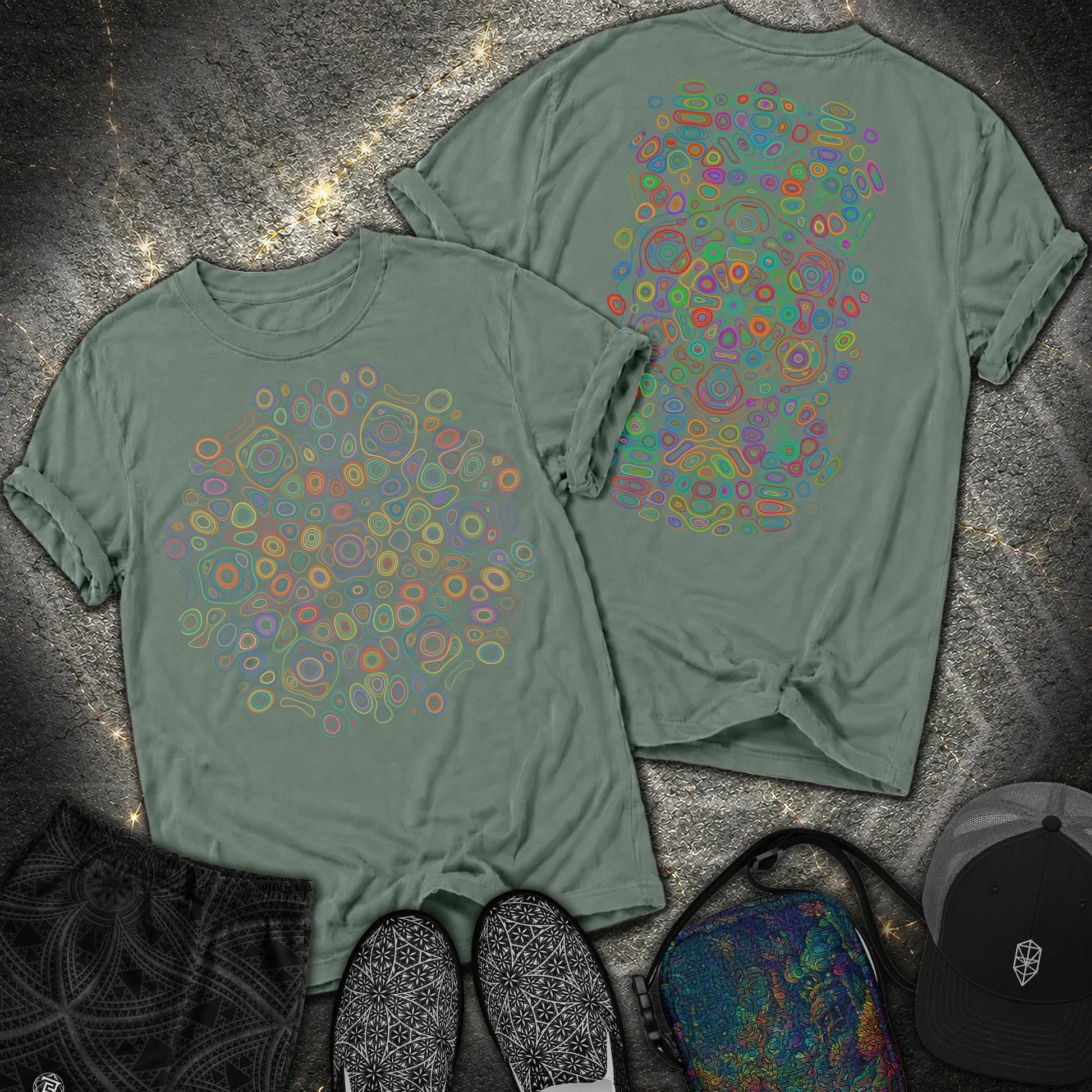 Frequency Of Color - Frequency Of Color 2 Sided Comfort T-Shirt - Blue Spruce