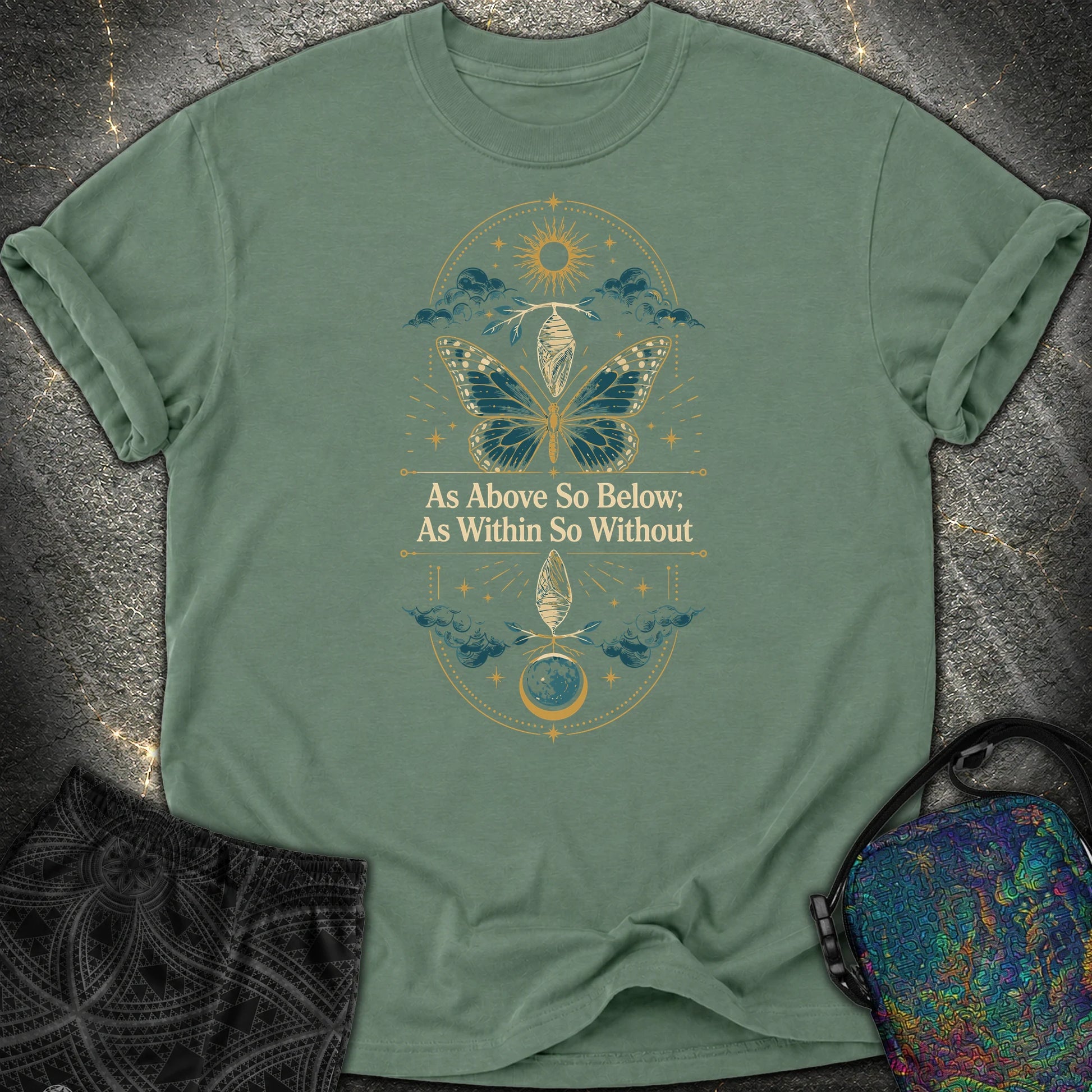 As Above So Below Transformation - As Above So Below Transformation Comfort T-Shirt - Blue Spruce