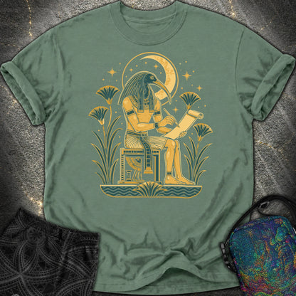 Moonlit Ibis Scribe - Moonlit Ibis Scribe Comfort T-Shirt - Blue Spruce