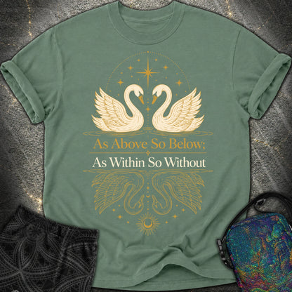 As Above So Below Swans - As Above So Below Swans Comfort T-Shirt - Blue Spruce