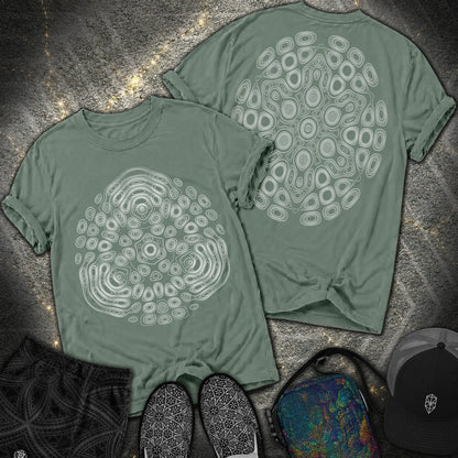 The Observers From Beyond 2 Sided T-Shirt - The Observers From Beyond 2 Sided Comfort T-Shirt - Blue Spruce