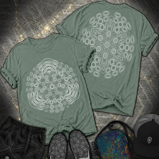The Observers From Beyond 2 Sided T-Shirt - The Observers From Beyond 2 Sided Comfort T-Shirt - Blue Spruce