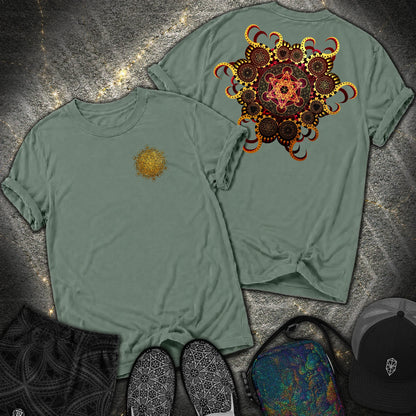 Organic Metatron 2 Sided Comfort T-shirt - Organic Metatron 2 Sided Comfort T-shirt - Blue Spruce