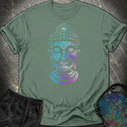 Buddha Flower Of Life Pattern Comfort T-Shirt - Buddha Flower Of Life Pattern Comfort T-Shirt - Blue Spruce