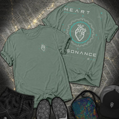 Heart Radiates 2 Sided Comfort T-Shirt - Heart Radiates 2 Sided Comfort T-Shirt - Blue Spruce