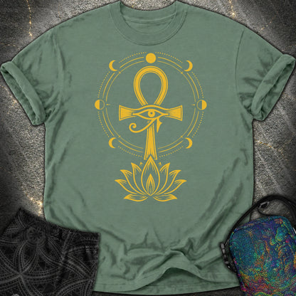 Eye of Life Above Lotus - Eye of Life Above Lotus Comfort T-Shirt - Blue Spruce