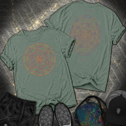 Cymandala Front 2 Sided Comfort T-Shirt - Cymandala Front 2 Sided Comfort T-Shirt - Blue Spruce