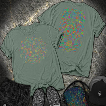 Frequency Of Color 2 Sided Comfort T-Shirt - Frequency Of Color 2 Sided Comfort T-Shirt - Blue Spruce