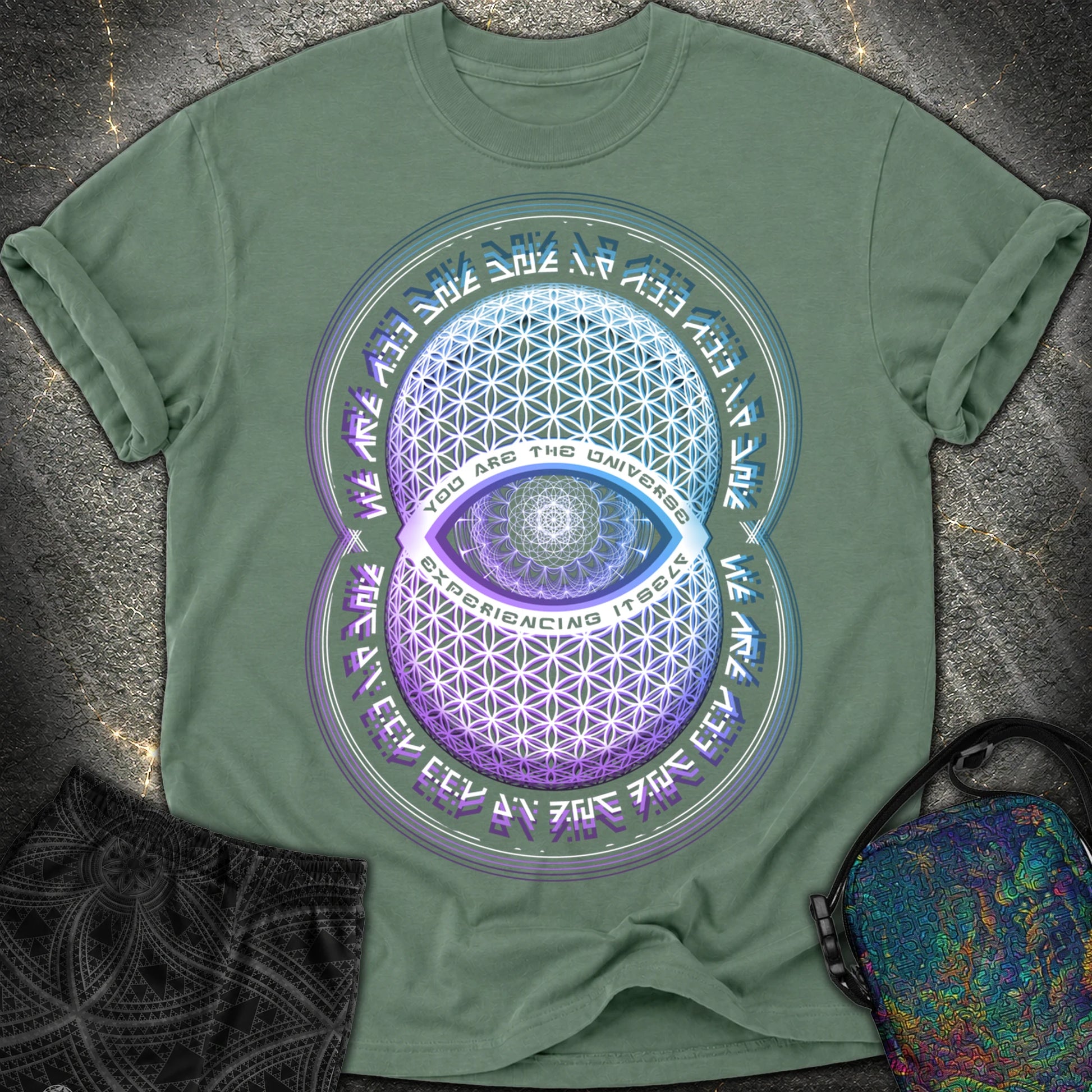 Alan Watts You Are The Universe T-Shirt - Alan Watts You Are The Universe Comfort T-Shirt - Blue Spruce