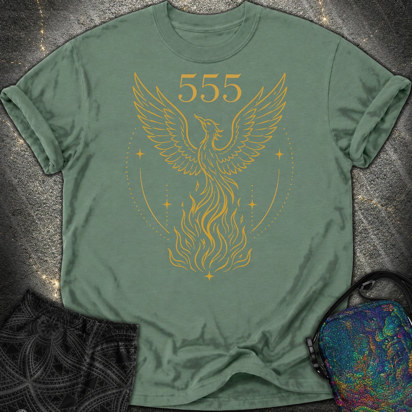 555 Angel Number Rebirth Comfort T-Shirt - 555 Angel Number Rebirth Comfort T-Shirt - Blue Spruce