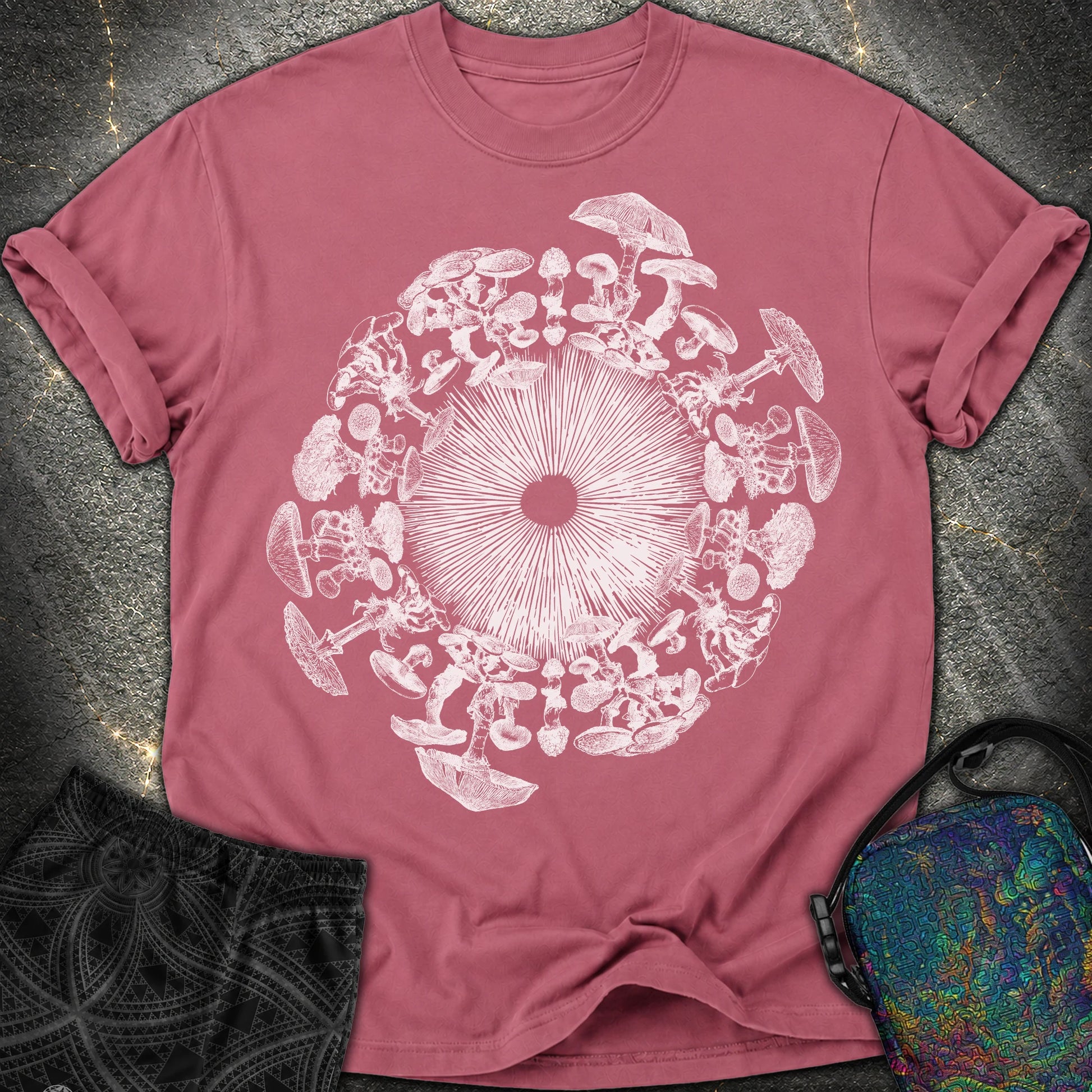 Mushroom Iris - Mushroom Iris Comfort T-Shirt - Brick