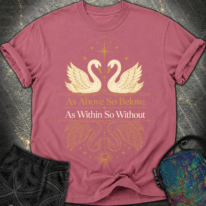 As Above So Below Swans - As Above So Below Swans Comfort T-Shirt - Brick