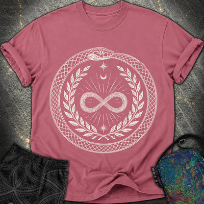 888 Ouroboros Infinity Unisex Comfort T-Shirt - 888 Ouroboros Infinity Unisex Comfort T-Shirt - Brick