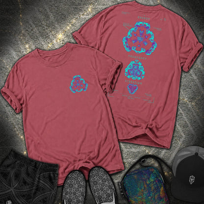 Sound Made Visible Cymatics 02 Comfort 2 Sided Comfort T-Shirt - Sound Made Visible Cymatics 02 Comfort 2 Sided Comfort T-Shirt - Brick
