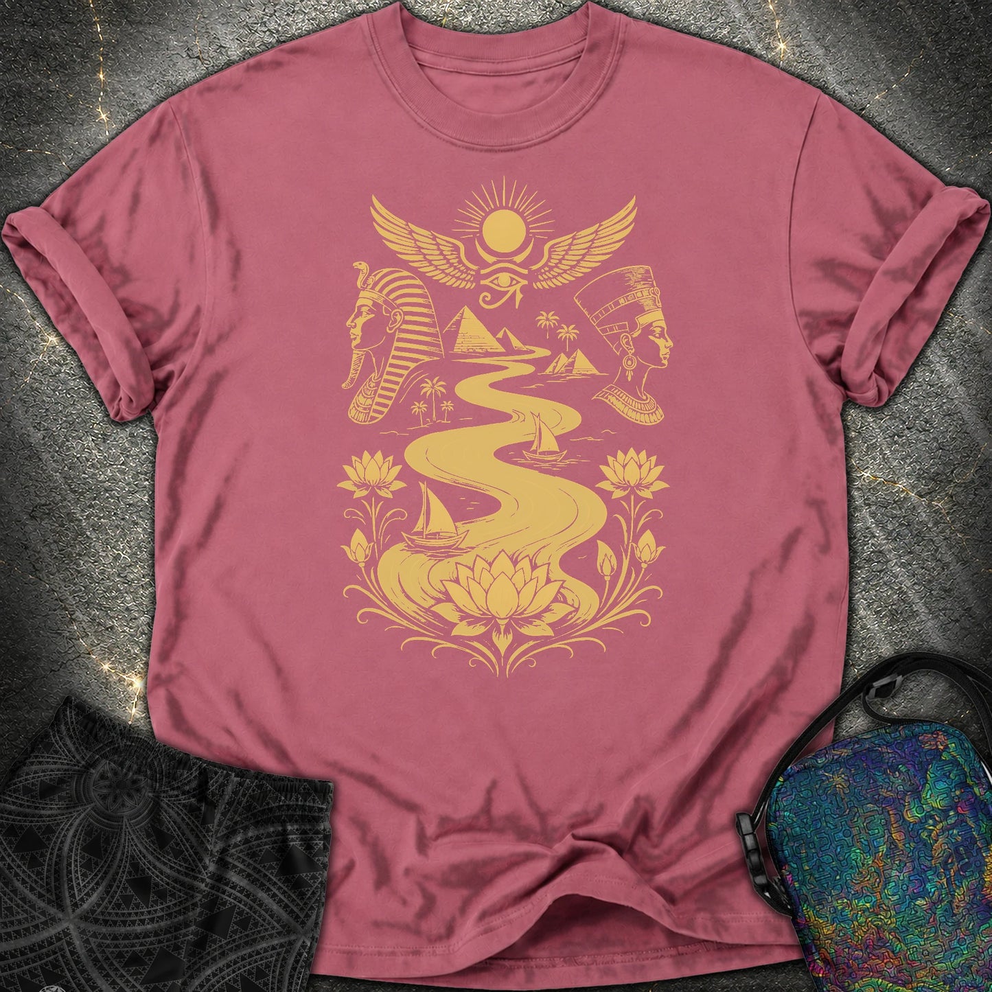 Golden Nile Between Two Crowns - Golden Nile Between Two Crowns Comfort T-Shirt - Brick