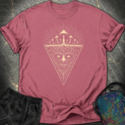 Mycelium Consciousness Comfort T-Shirt - Mycelium Consciousness Comfort T-Shirt - Brick