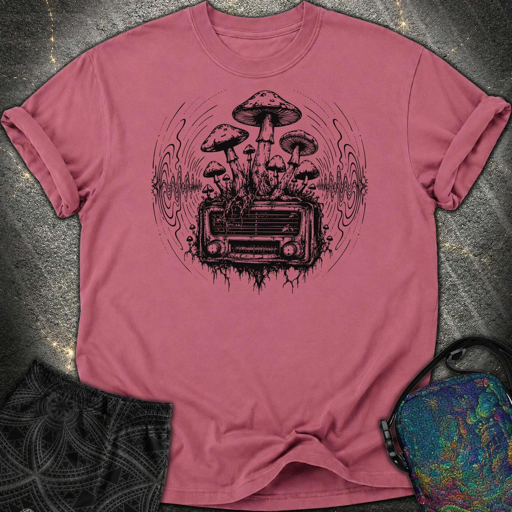 Mushroom Radio - Mushroom Radio Comfort T-Shirt - Brick