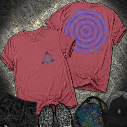 Sierpinski Seed Of Life 2 Sided T-Shirt - Sierpinski Seed Of Life 2 Sided Comfort T-Shirt - Brick