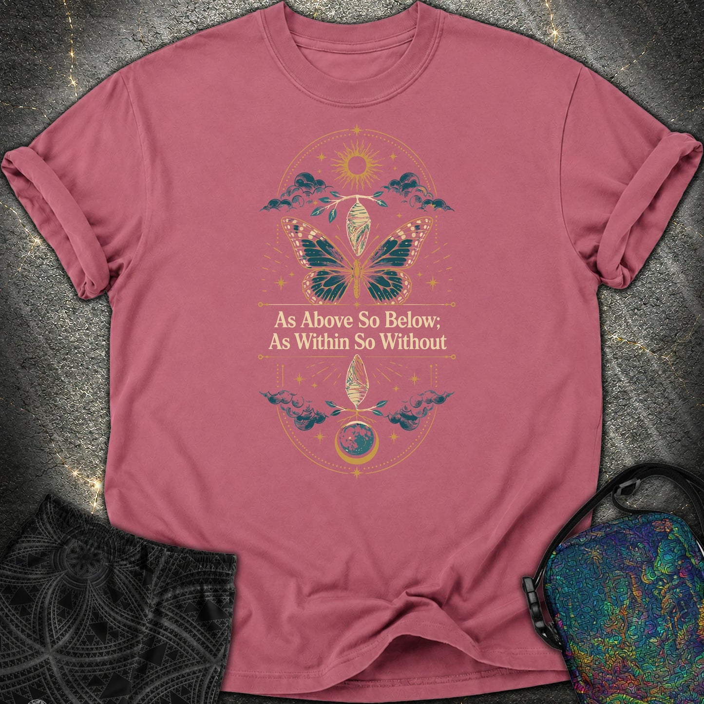 As Above So Below Transformation - As Above So Below Transformation Comfort T-Shirt - Brick