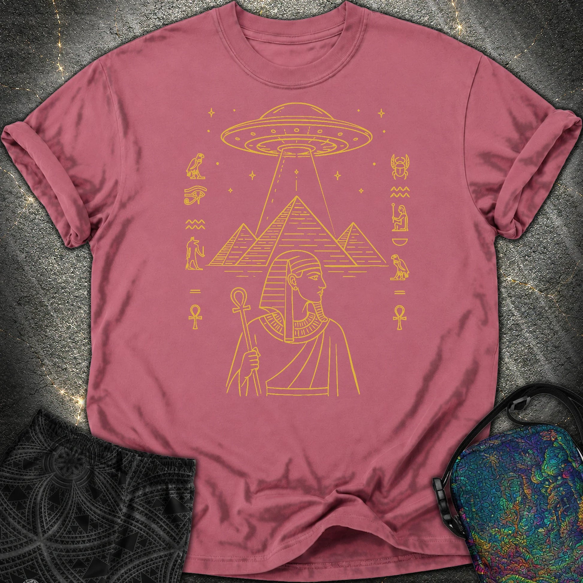 Pyramid Signal Over the Pharaoh - Pyramid Signal Over the Pharaoh Comfort T-Shirt - Brick