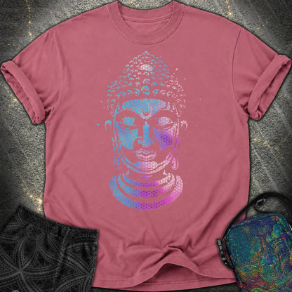 Buddha Flower Of Life Pattern Comfort T-Shirt - Buddha Flower Of Life Pattern Comfort T-Shirt - Brick