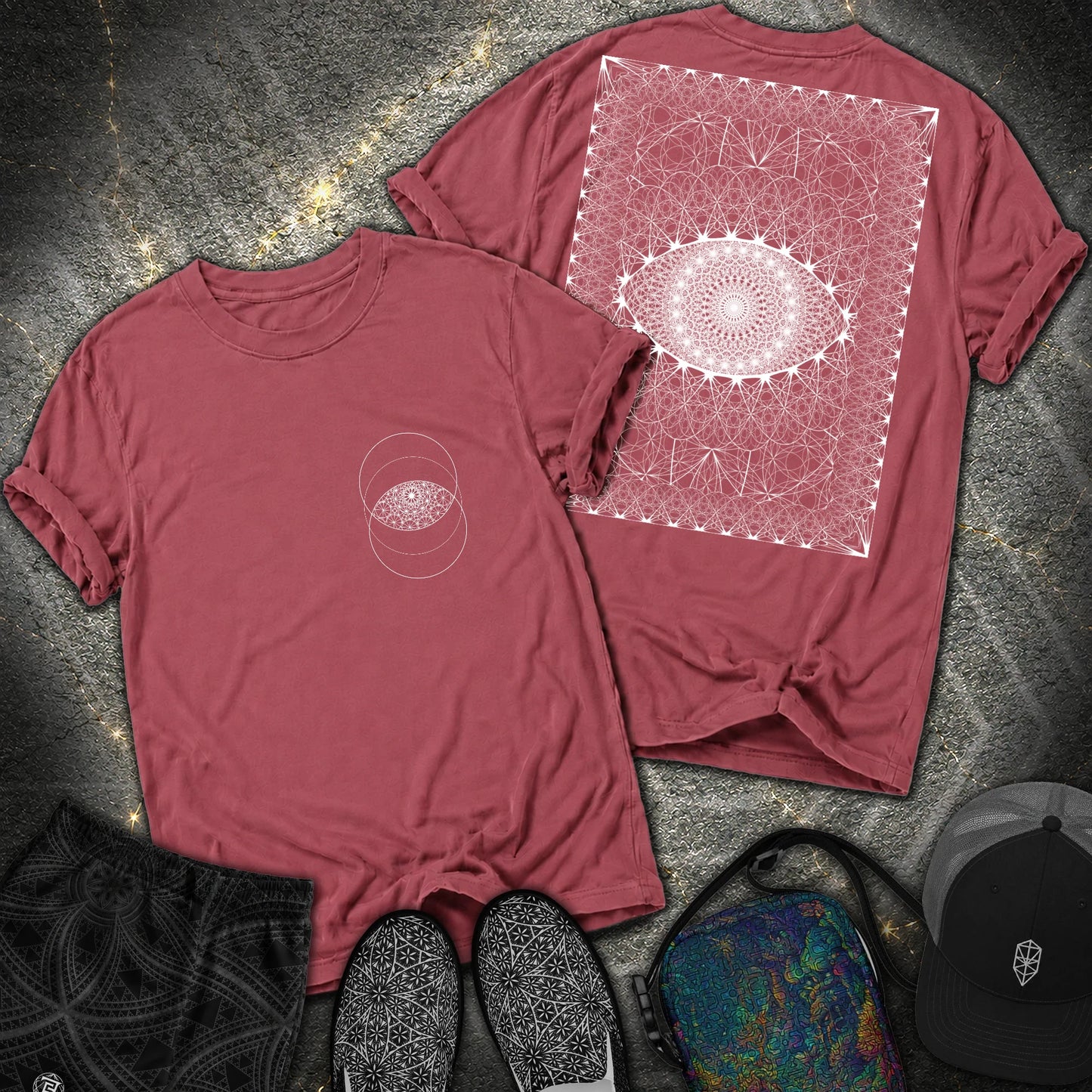 Eye Of The Creator 2 Sided T-Shirt - Eye Of The Creator 2 Sided Comfort T-Shirt - Brick