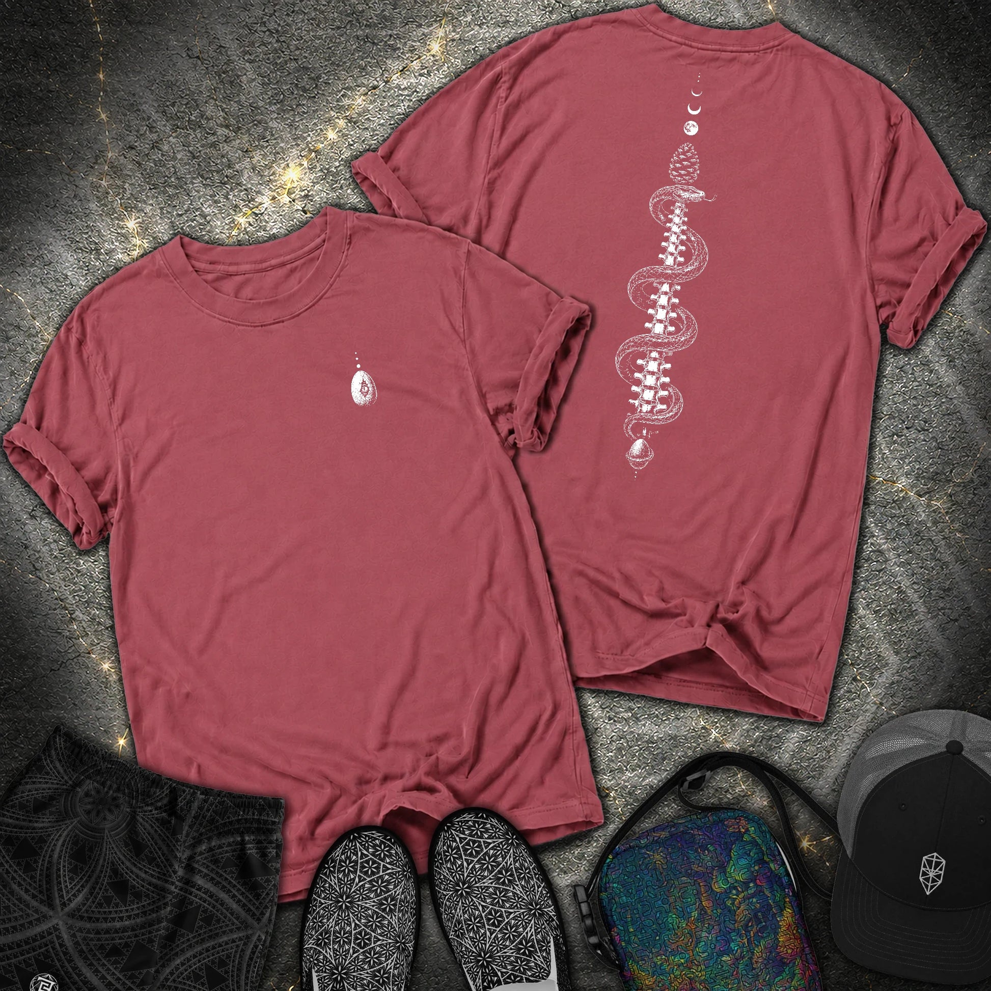 Sacred Coil 2 Sided Comfort T-Shirt - Sacred Coil 2 Sided Comfort T-Shirt - Brick