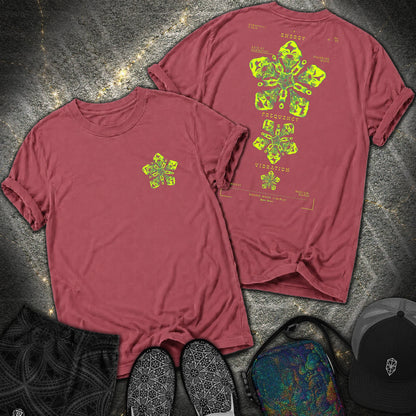 Sound Made Visible Cymatics 01 Comfort 2 Sided Comfort T-Shirt - Sound Made Visible Cymatics 01 Comfort 2 Sided Comfort T-Shirt - Brick